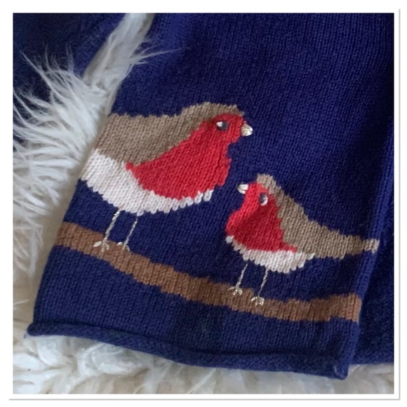 Baby Boden Robbin Knitted Cardigan Sweater Blue Size 3-4Y - Picture 3 of 9